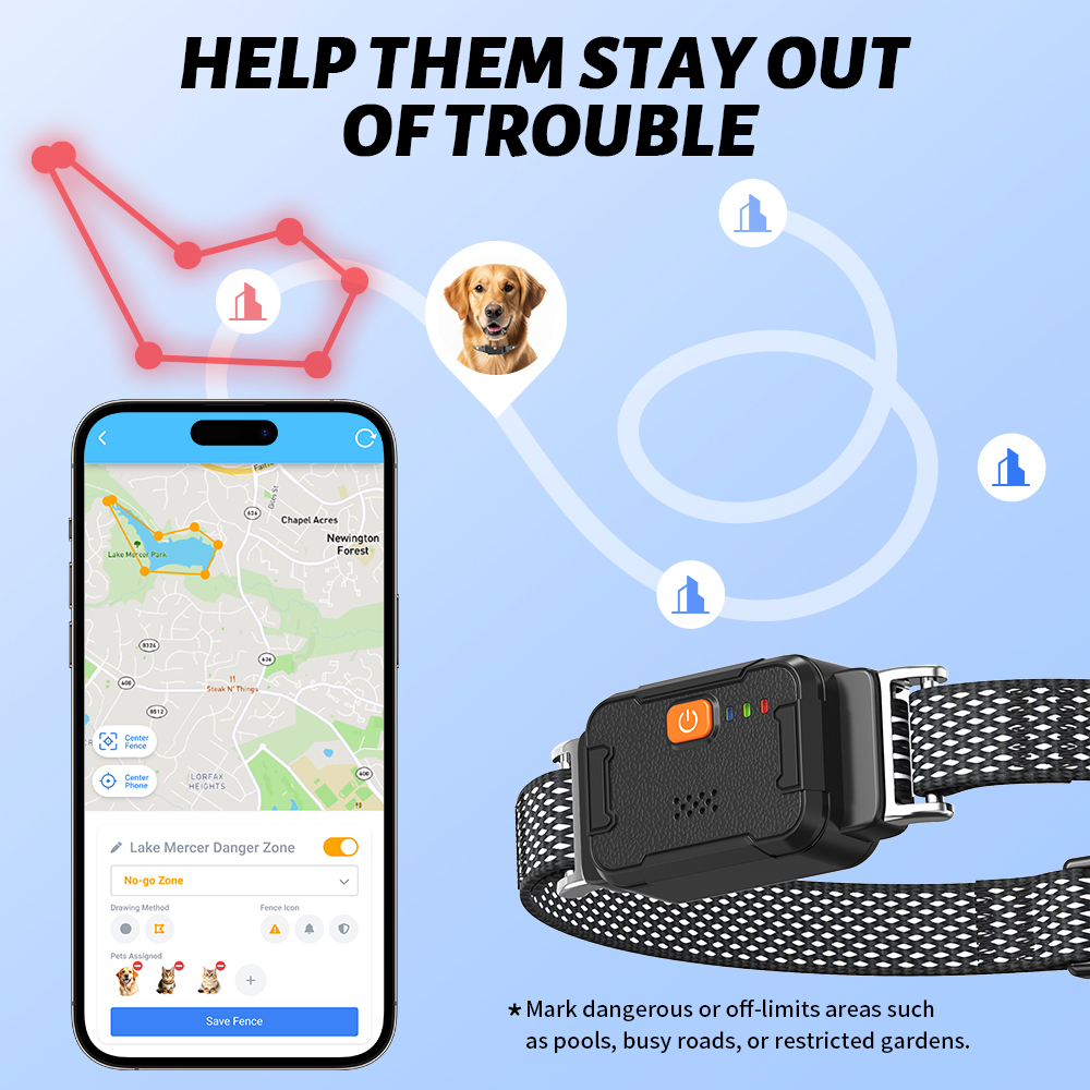 4G-WLAN-GPS-Haustierhalsband mit Gesundheitsmonitor 3