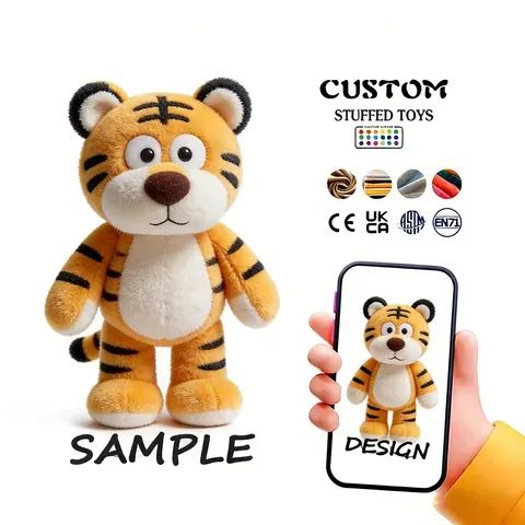 Gestickter Tiger-Plüsch