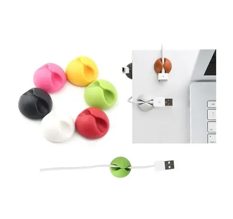 Silikon-Kabelclips-Set für den Schreibtisch