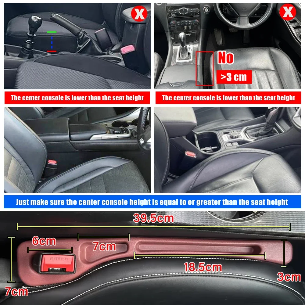 2er-Set Auto-Sitzspalt-Organizer aus PU 2