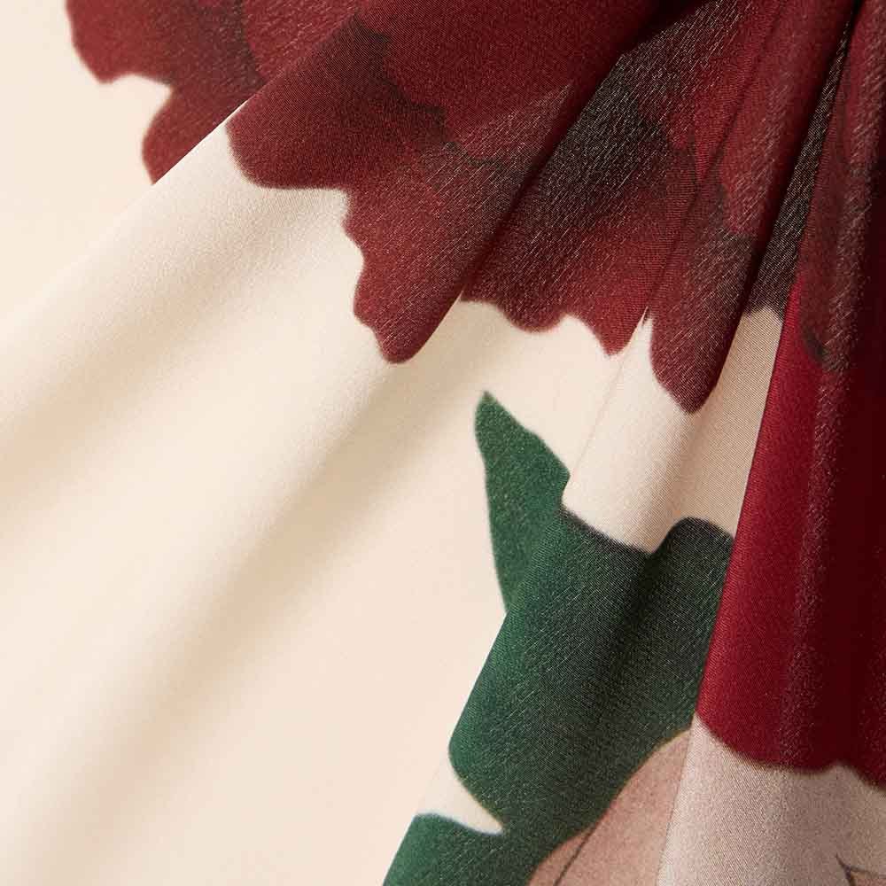 Blumenmuster Satin-Trägerkleid rückenfrei 4