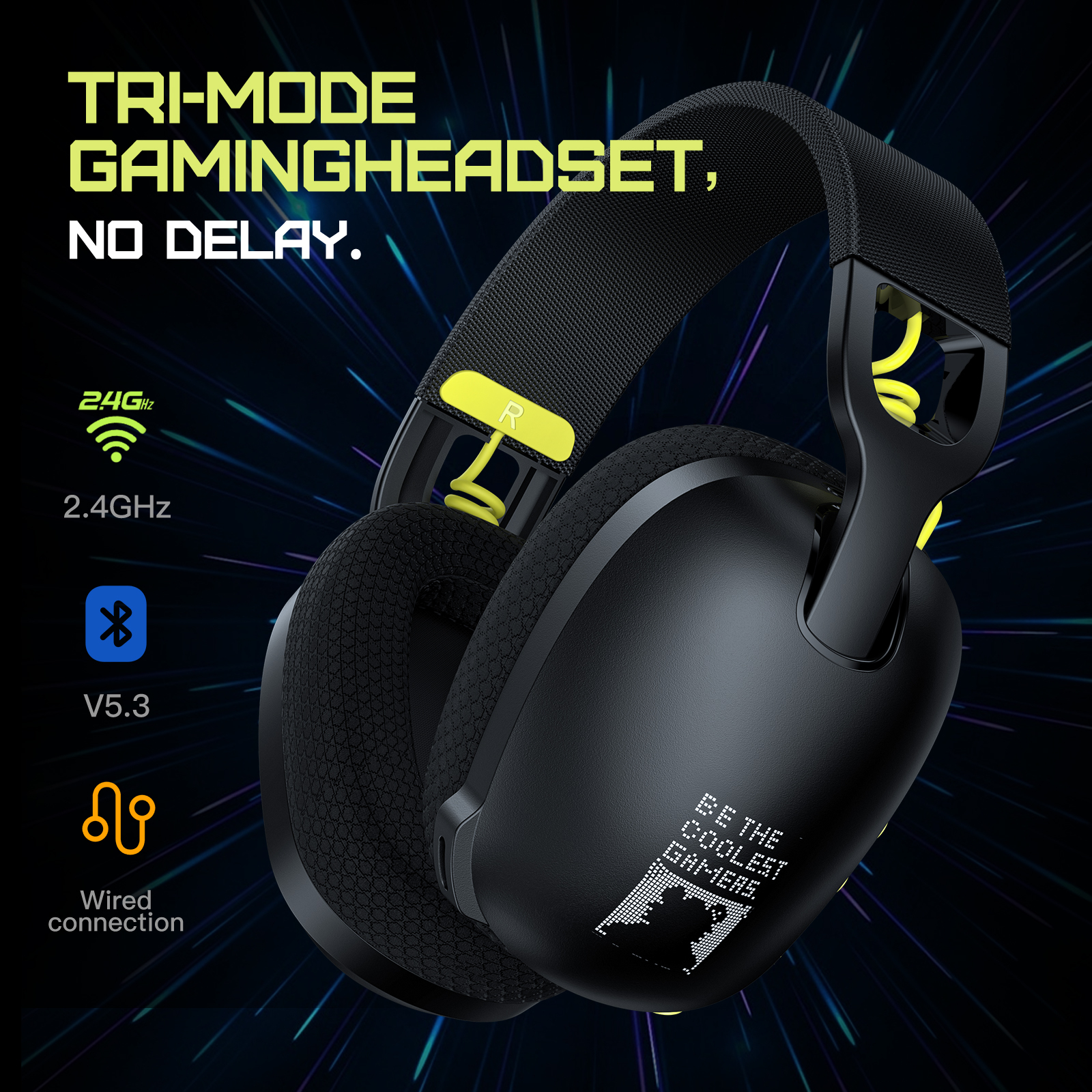 2,4-GHz-Gaming-Headset mit Over-Ear-Kopfhörern 3