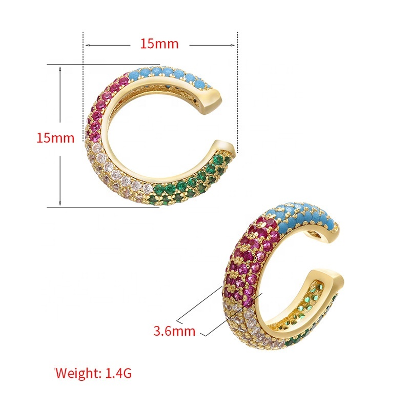 Bunte Ohrklemme ohne Piercing für Damen 2