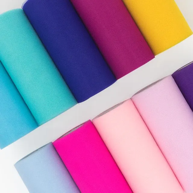 Weiße Organza-Tüllrolle 15 cm, 25 Yards 3