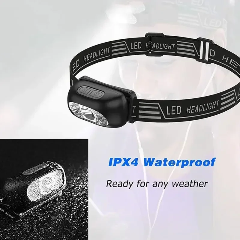 LED-Sensor-Stirnlampe, USB wiederaufladbar 4
