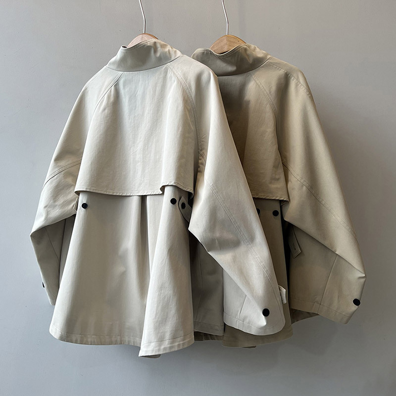 Damen Trenchcoat locker geschnitten Baumwolle 3
