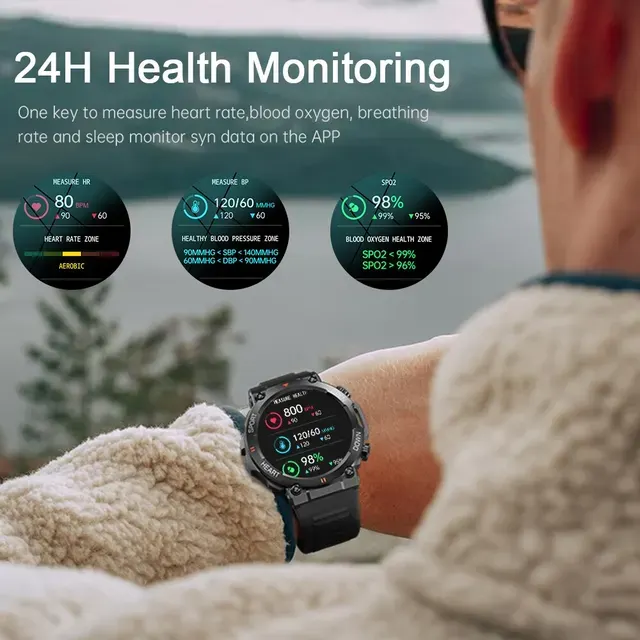 Sport-Smartwatch mit Herzfrequenz und Bluetooth-Anruf 3