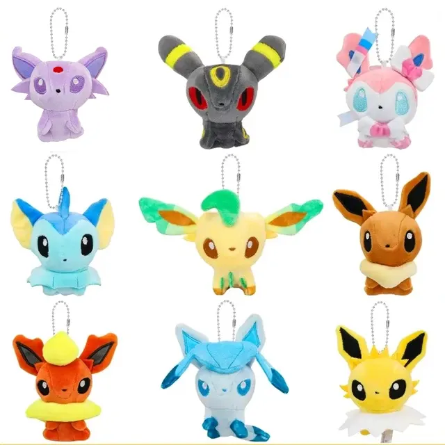 Eevee-Plüschtiere Schlüsselanhänger Set Sammlerstücke 1