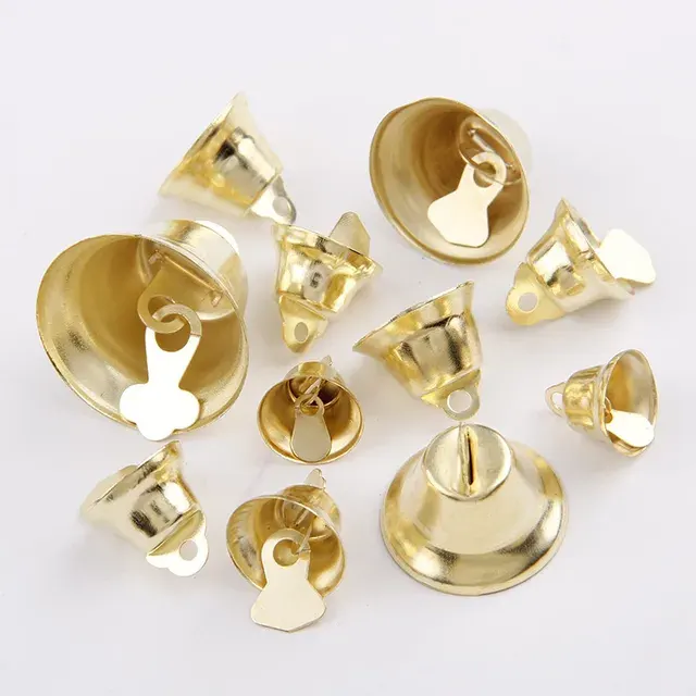 Goldene Glockenanhänger aus Eisen, 12–26 mm 3