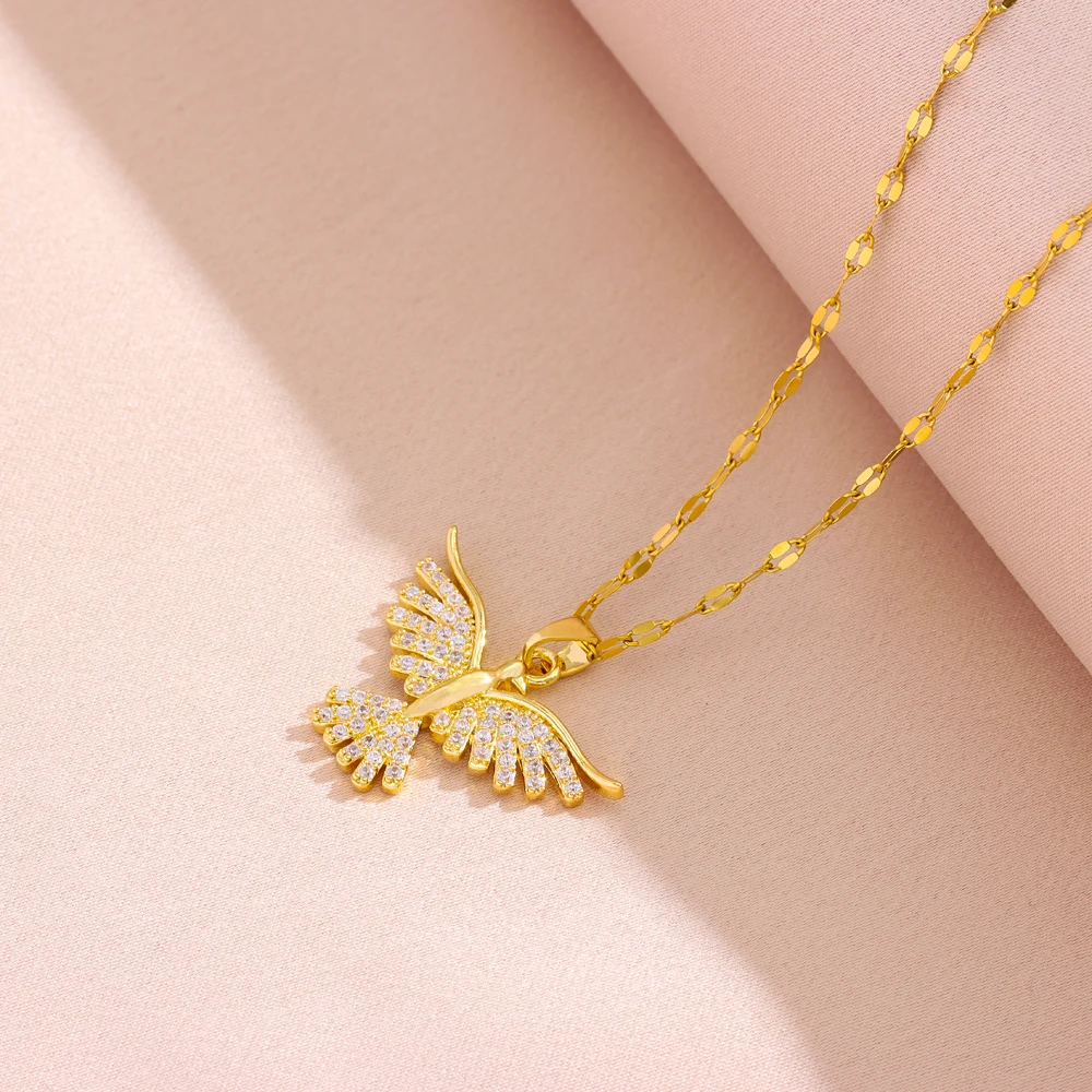 18K vergoldete Phoenix-Halskette im Vintage-Stil 4