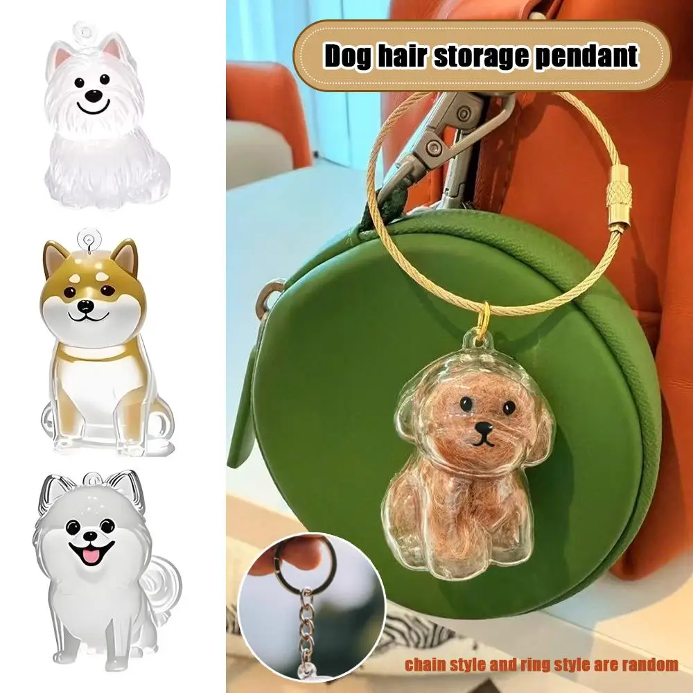 Transparenter Hunde-Schlüsselanhänger Gedenkkapsel 2
