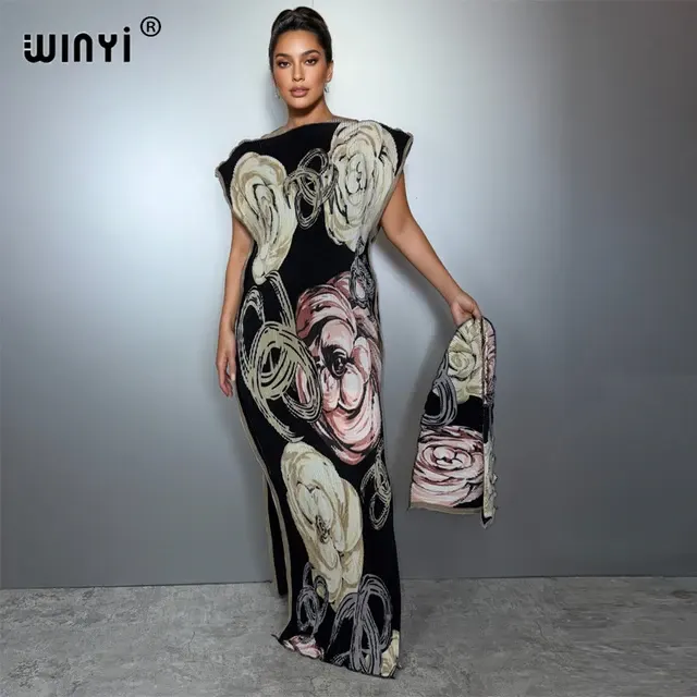 Plissiertes Abaya-Kleid 4