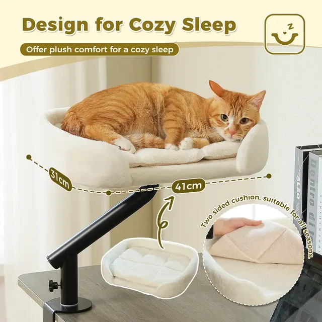 Katzen-Schreibtischbett 2