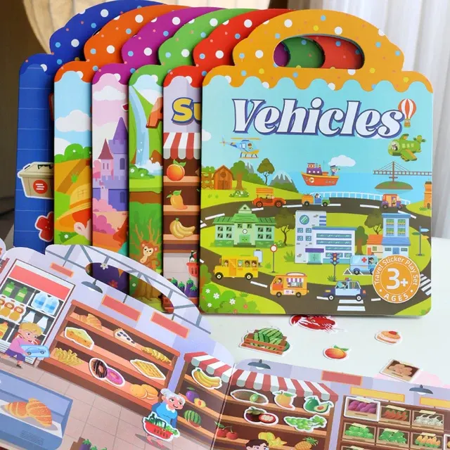 Ruhiges Jelly-Stickerbuch für Kinder 4