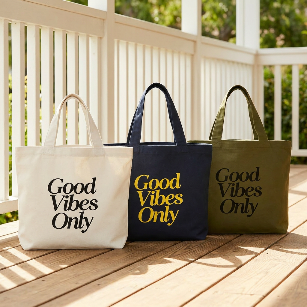 Großer Canvas-Shopper mit geometrischem Print