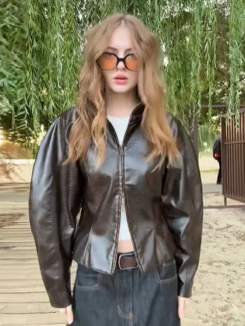 Kunstleder-Bikerjacke 3