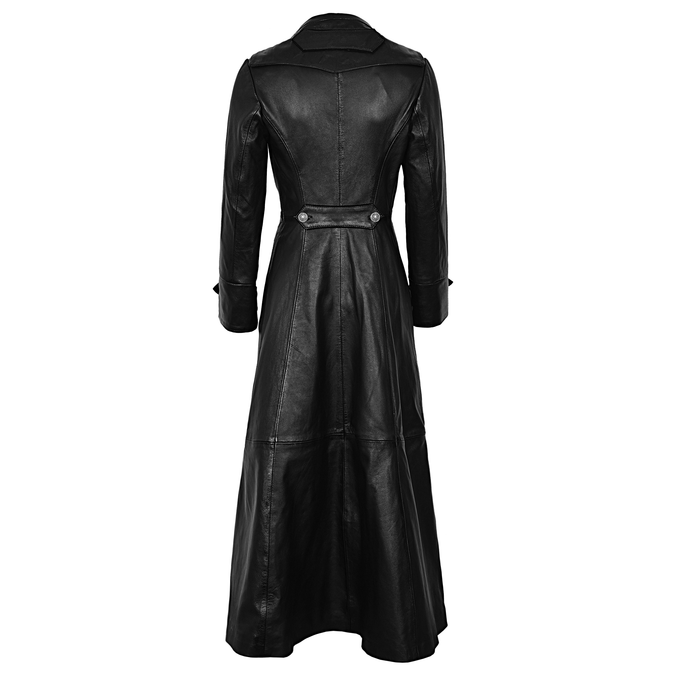 Lammnappa-Ledertrenchcoat mit Nieten 3