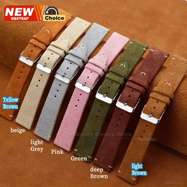 Weiches Wildleder-Uhrenarmband mit Schnellwechsel 2