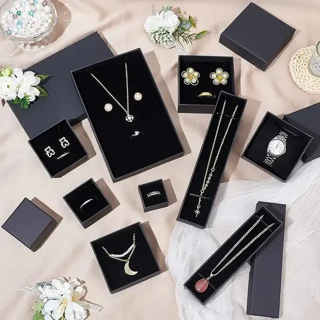 Schwarze Quadratische Schmuck-Geschenkbox 2