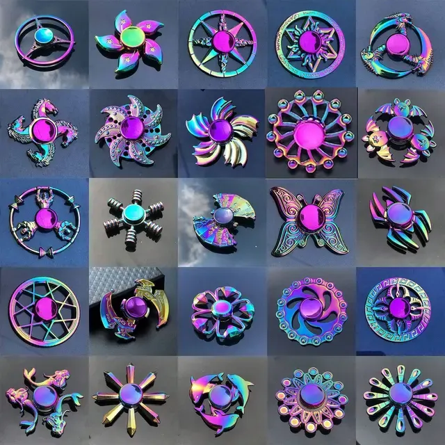 Metall-Fidget-Spinner in Regenbogenfarben 3