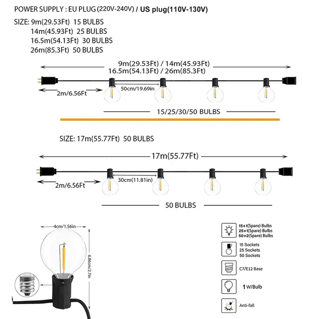 LED-Globus-Lichterkette für Außenbereich 2