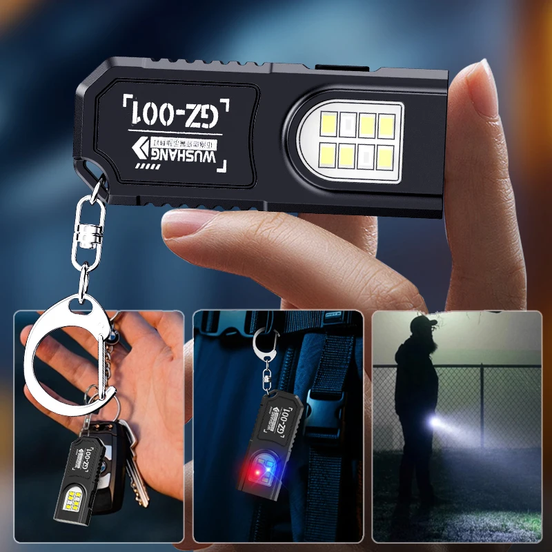 Tragbare LED-Schlüsselanhänger-Taschenlampe mit Magnet 3