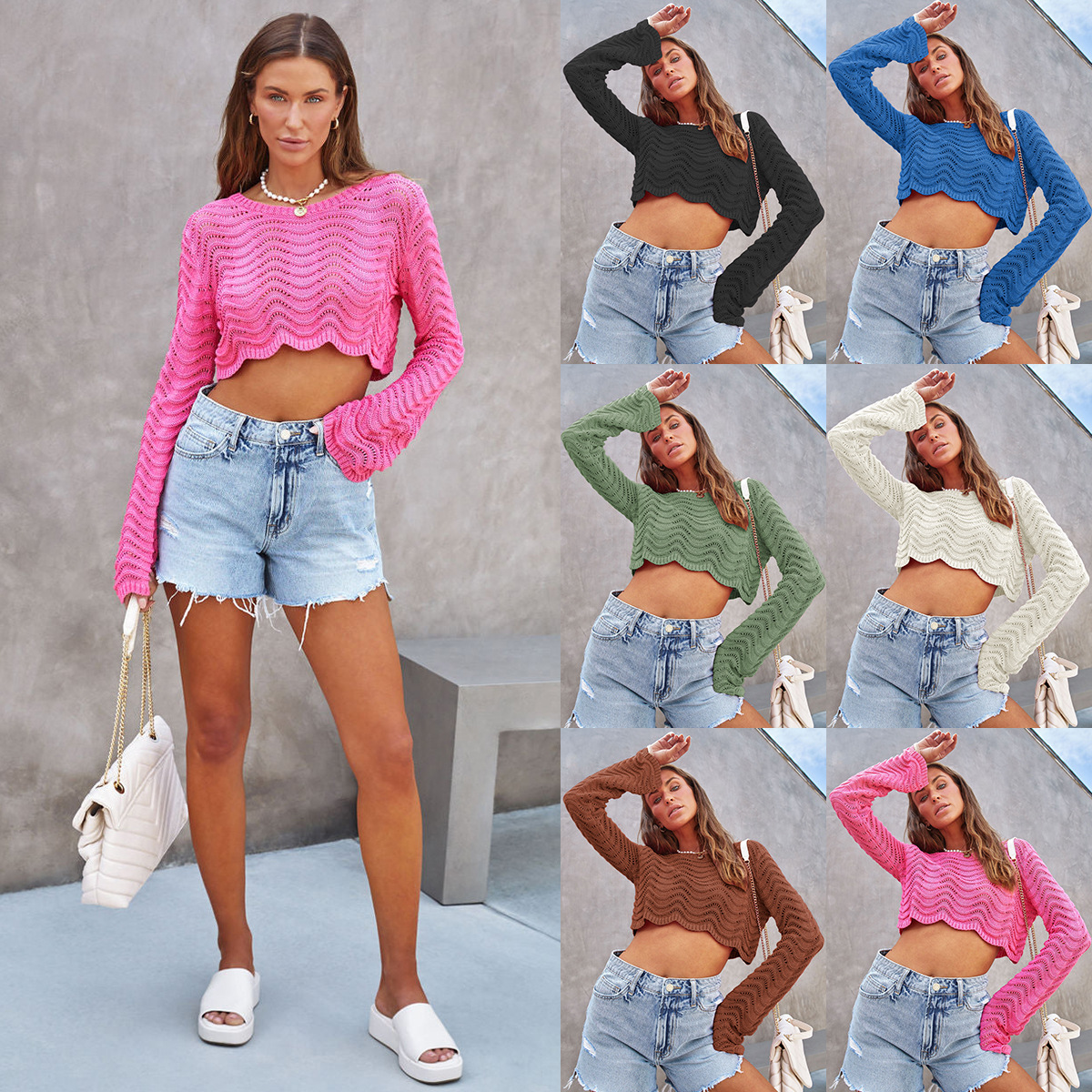 Damen-Kurzpullover