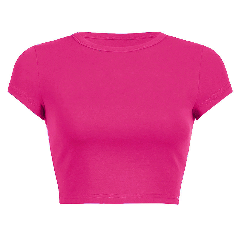 Baumwoll Baby-Tee Crop Top für Damen 2