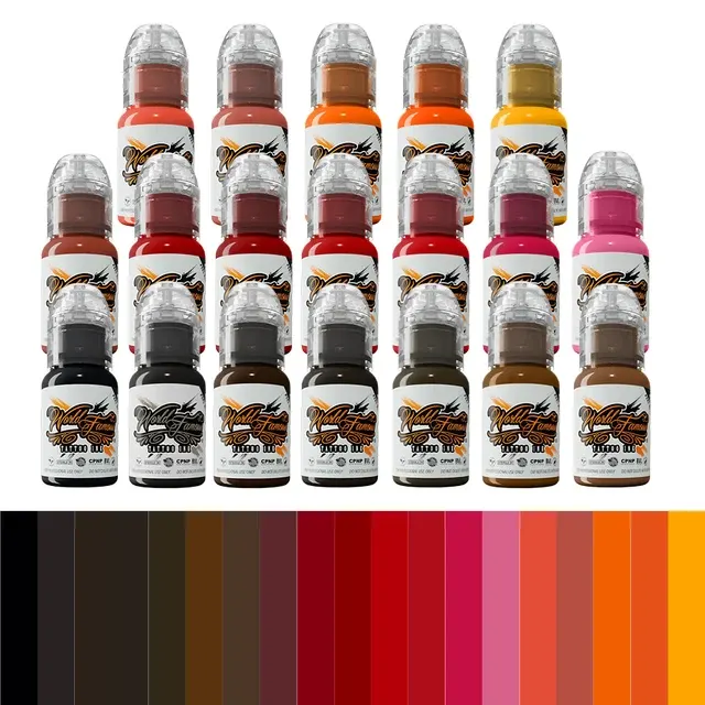 Professionelle Tattoo-Farbe, 19 Farben, 15 ml 2