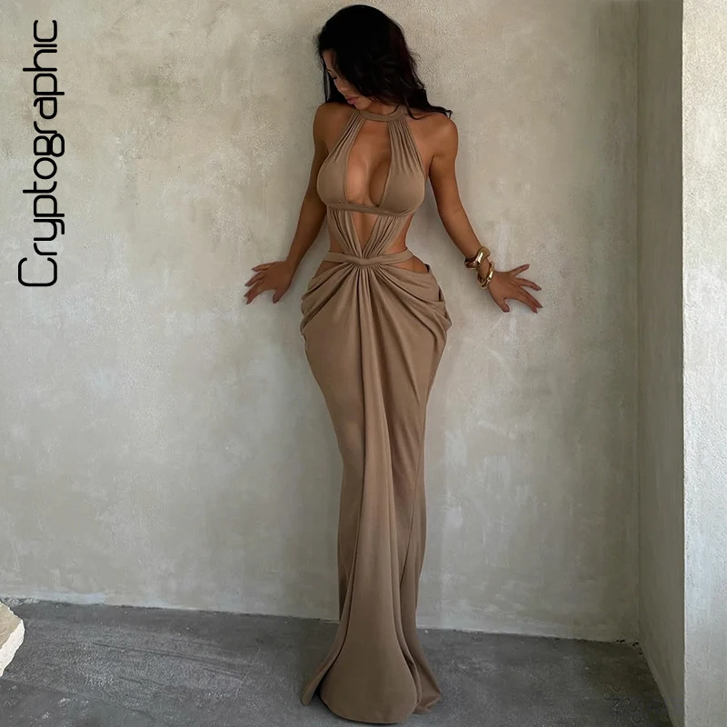 Neckholder-Abendkleid