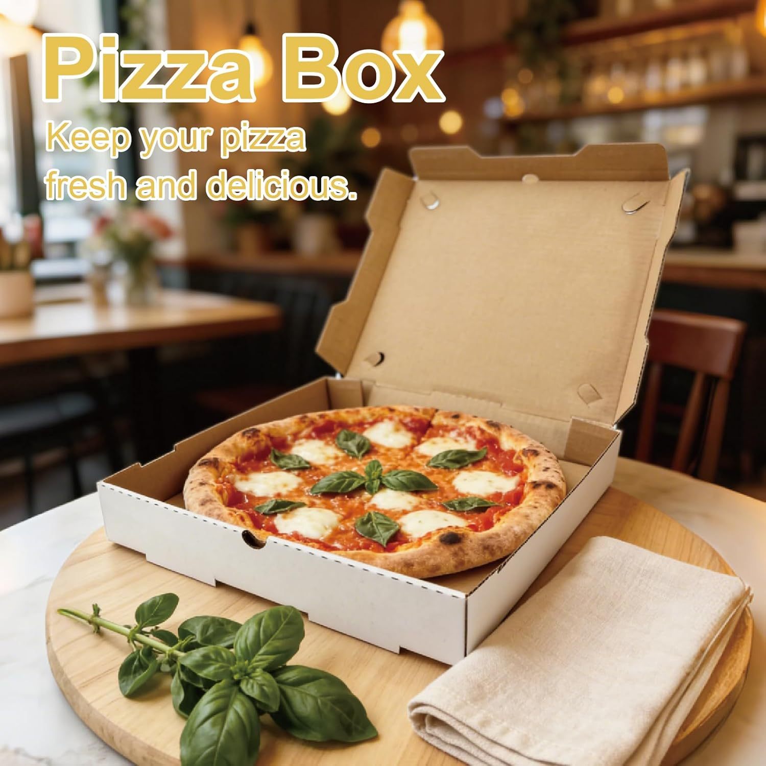 Bedruckte Lieferkartons für Pizza 10–14 Zoll 4