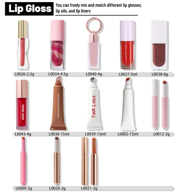Individualisierbares Lippen-Kombiset Gloss Liner Öl 4