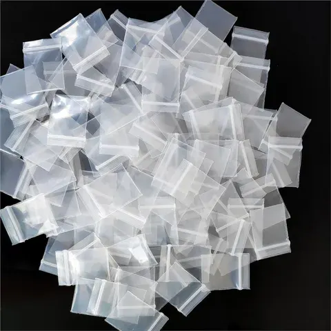 Transparente Druckverschlussbeutel aus Kunststoff, 100 Stück