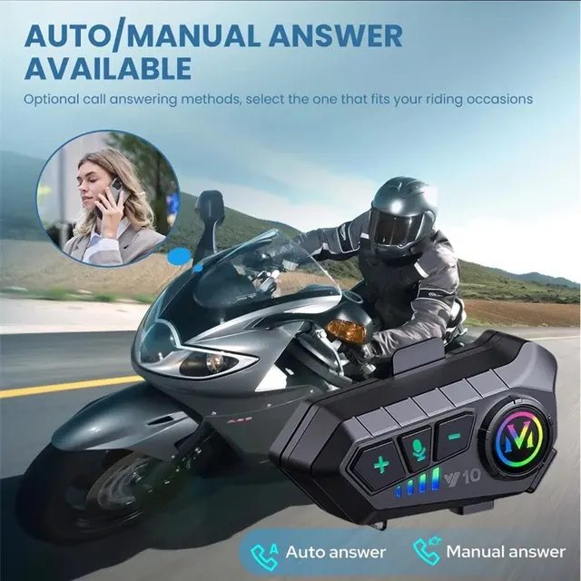 Kabelloses Motorradhelm-Headset mit Sprachsteuerung 2