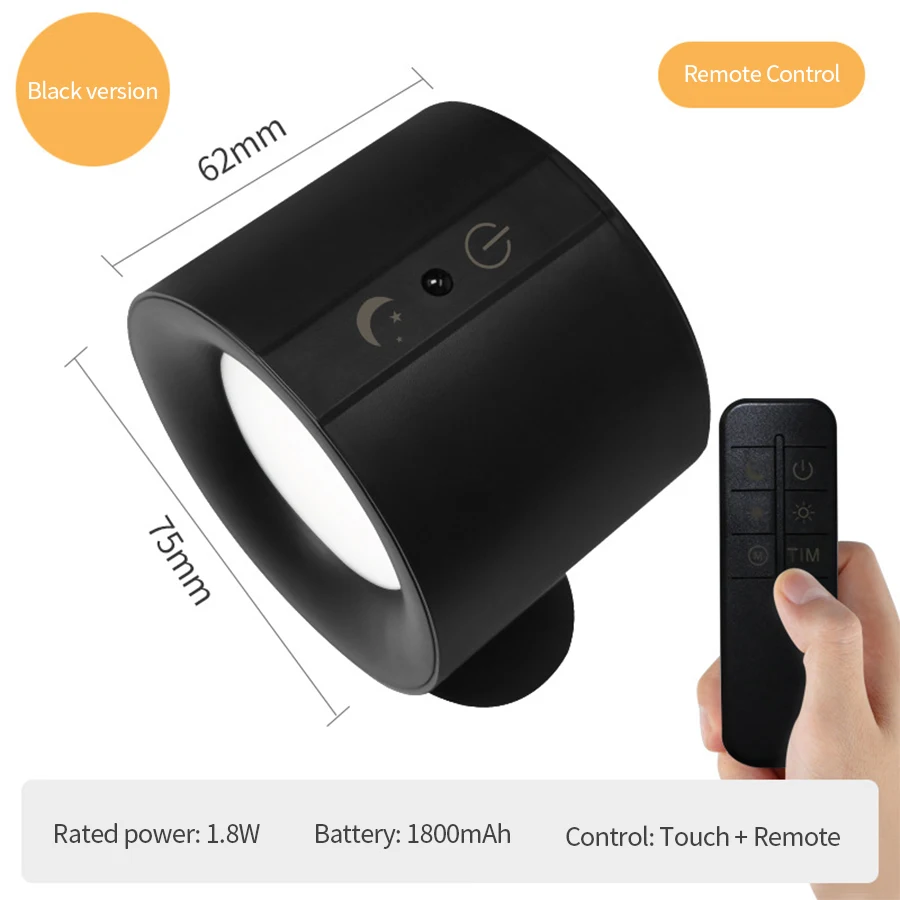 Touch-Wandleuchte 360° drehbar, 3 Farben 4