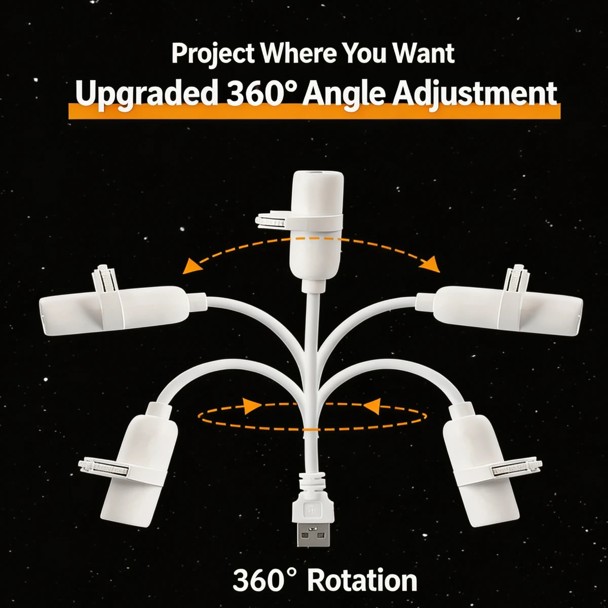 USB-Sternenhimmel-Projektor mit Galaxie-Effekt 4