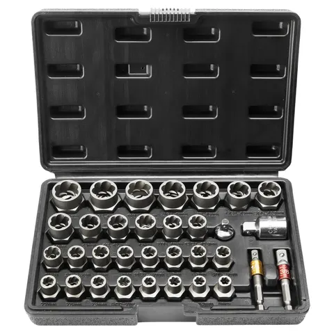 29-teiliges Schraubenausdreher-Set aus CR-Mo-Stahl