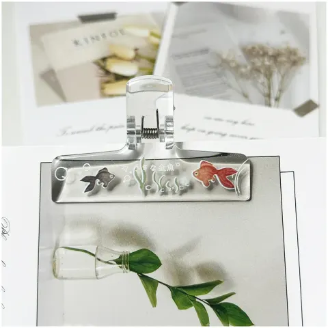 Transparente Acryl-Bindeclips für Notizbücher