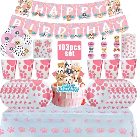 Partyset Hundepfoten