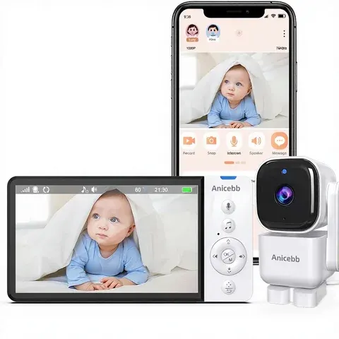 Smartes Babyphone mit 5-Zoll-Display und Schwenkkamera