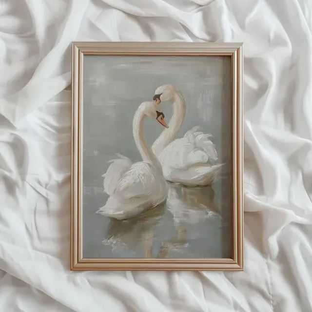 Schwan Kunstdruck 2
