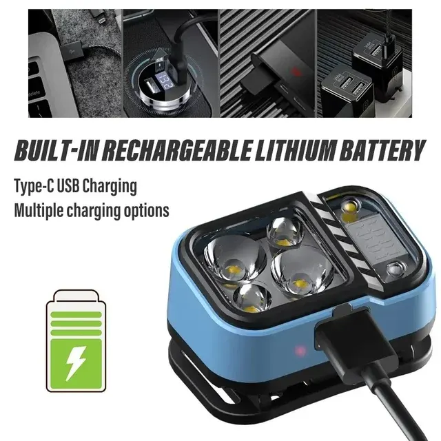Wiederaufladbare LED-Stirnlampe mit Sensor 4