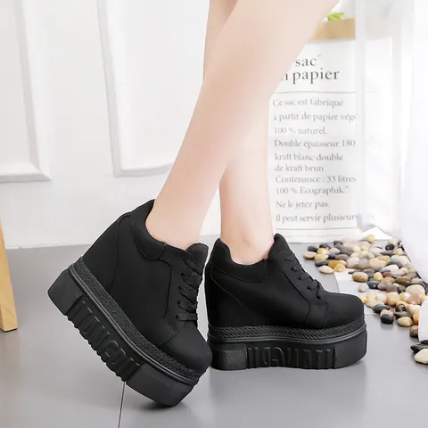 Damen Highheels mit Runder Kappe Canvas
