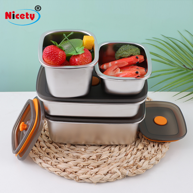 Umweltfreundliche Edelstahl-Lunchbox mit Dichtung 3