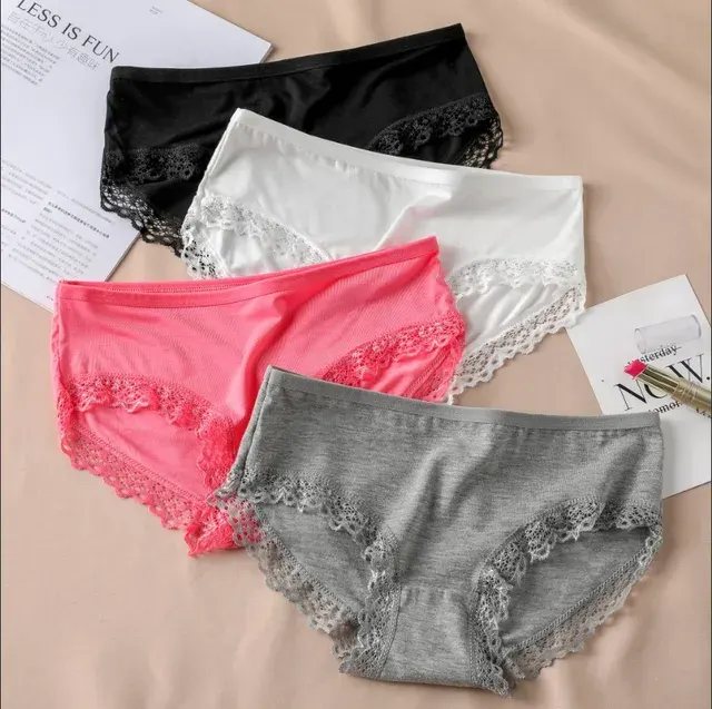 Sexy Spitzen-Baumwollslips mit niedriger Taille 2