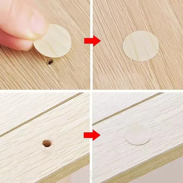 Selbstklebende Holz-Schraubenabdeckungen 54 Stück 4
