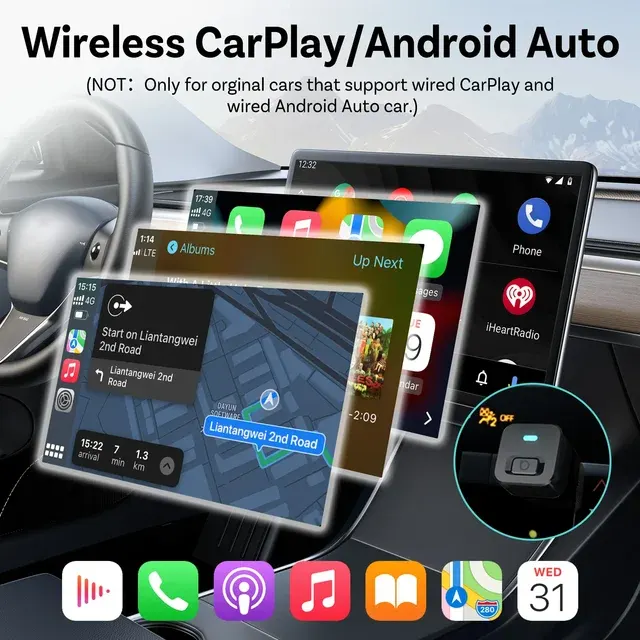 Kabelloser CarPlay Android Auto Adapter Mini 3