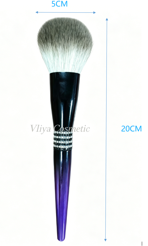 12-teiliges Make-up-Pinselset mit Nylonborsten, lila 2