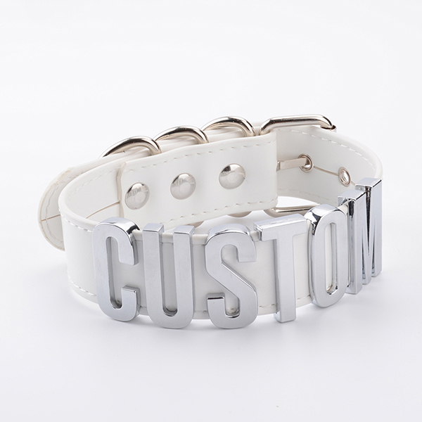 Personalisierte Choker-Halskette aus PU-Leder 3
