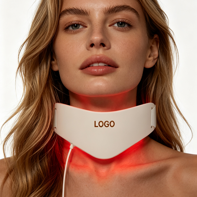 Rotlicht Gesichtsmaske mit Hals Handgerät 3